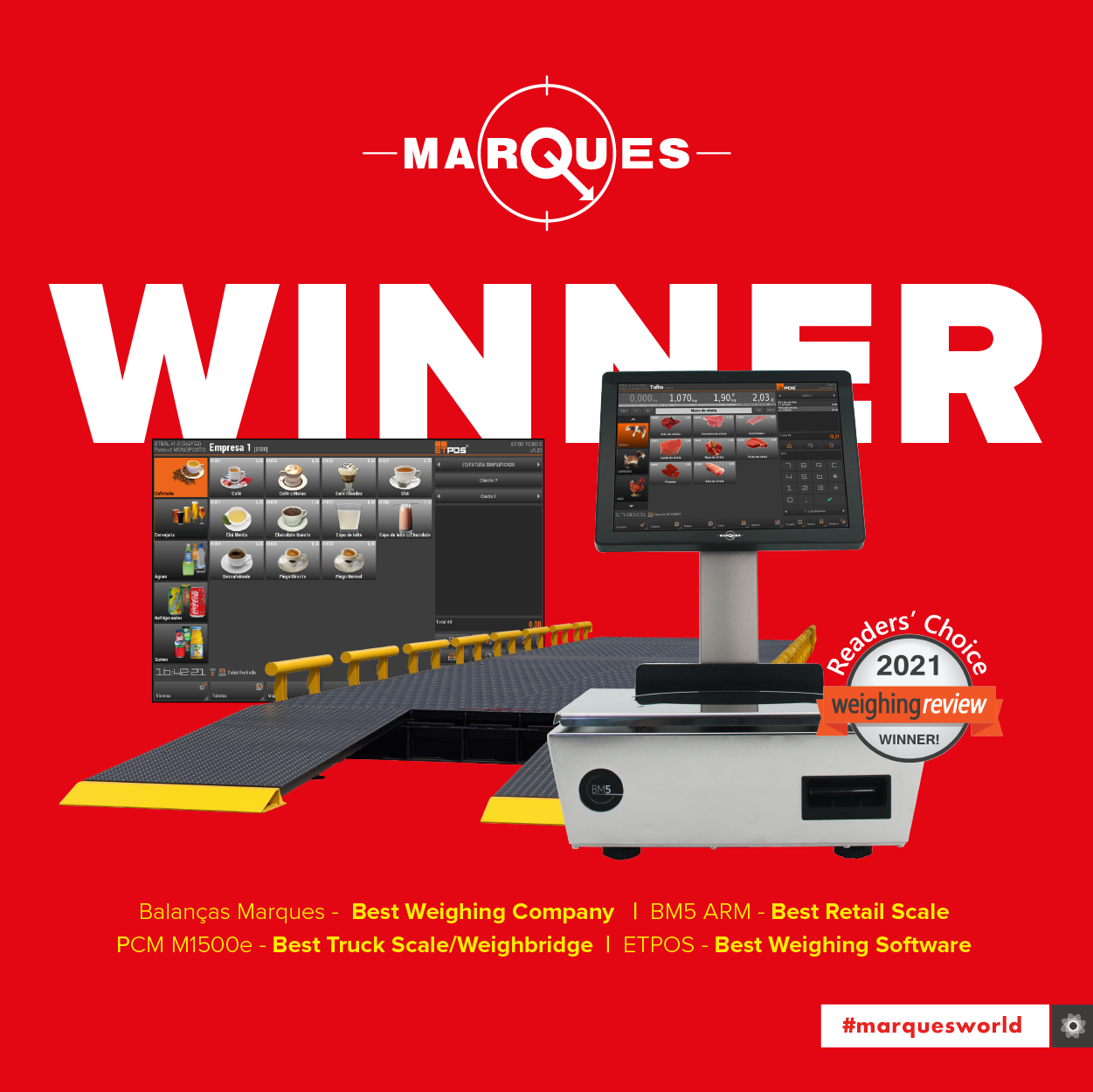 Balanças Marques fue elegida la Mejor Empresa de Pesaje del Mundo en 2021