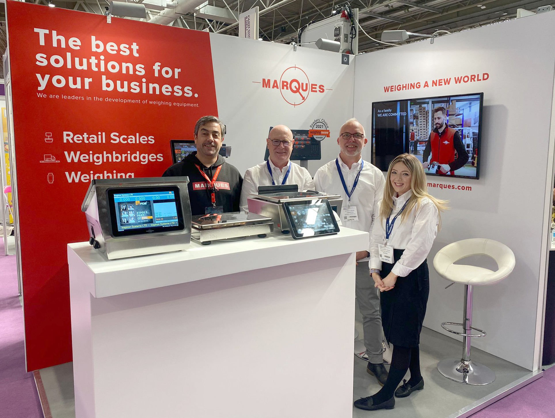 Balanças Marques com estreia auspiciosa em feiras no Reino Unido